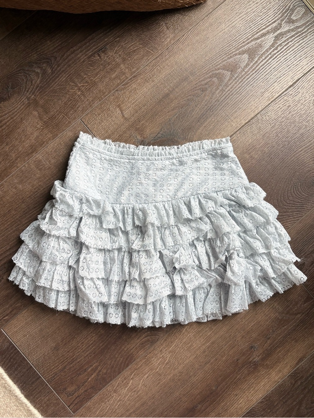 American Eagle baby blue ruffle skirt